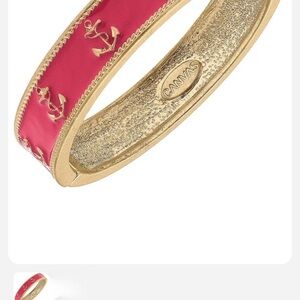 Bella Canvas Gold and Pink Anchor Bracelet